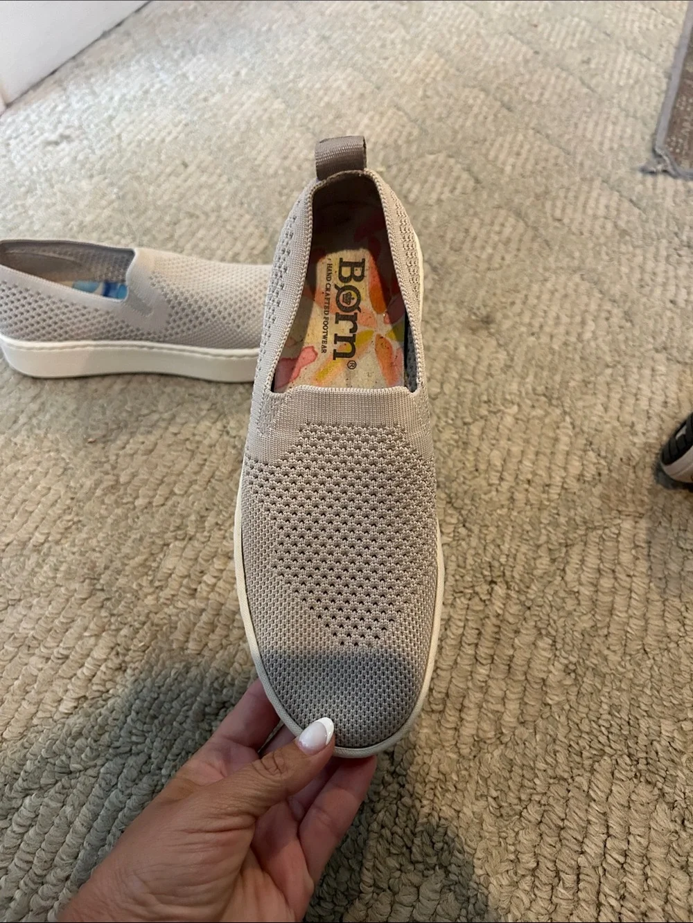 Born Knit Slip-On Sneakers in Light Gray - Picture 4 of 11